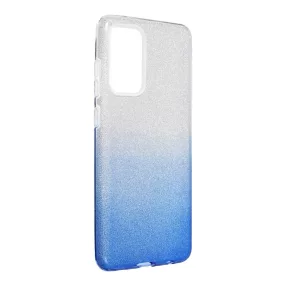   Samsung Galaxy A72 4G / 5G szilikon tok, hátlaptok, telefon tok, csillámos, kék-ezüst, Shining Case