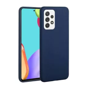   Samsung Galaxy A72 4G / 5G szilikon tok, hátlaptok, telefon tok, matt, sötétkék, Soft