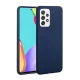 Samsung Galaxy A72 4G / 5G szilikon tok, hátlaptok, telefon tok, matt, sötétkék, Soft