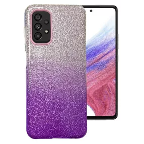  Samsung Galaxy A52 4G/5G / A52s 5G szilikon tok, hátlaptok, telefon tok, csillámos, lila-ezüst, Shining Case