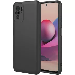   Xiaomi Redmi Note 10 / Note 10S szilikon tok, hátlaptok, telefon tok, matt, fekete, Soft