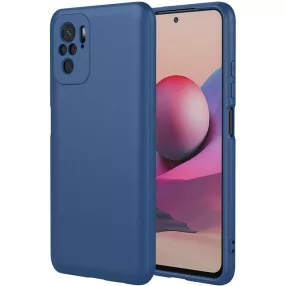   Xiaomi Redmi Note 10 / Note 10S szilikon tok, hátlaptok, telefon tok, matt, sötétkék, Soft