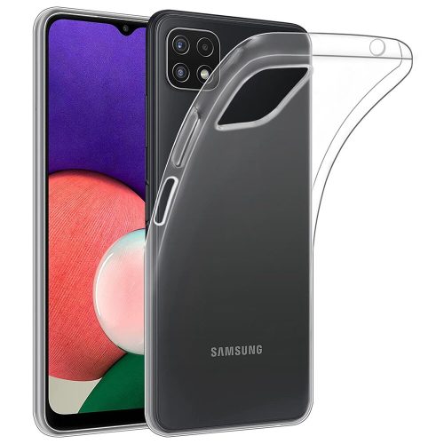 Samsung Galaxy A22 5G szilikon tok, hátlaptok, telefon tok, vastag, átlátszó, 2mm