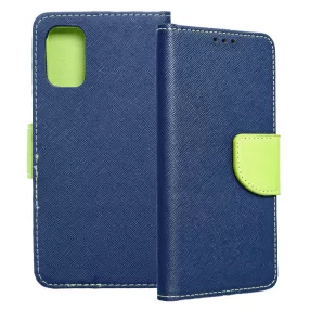   Samsung Galaxy A03s könyvtok, fliptok, telefon tok, bankkártyatartós, mágneszáras,sötétkék-zöld, Fancy