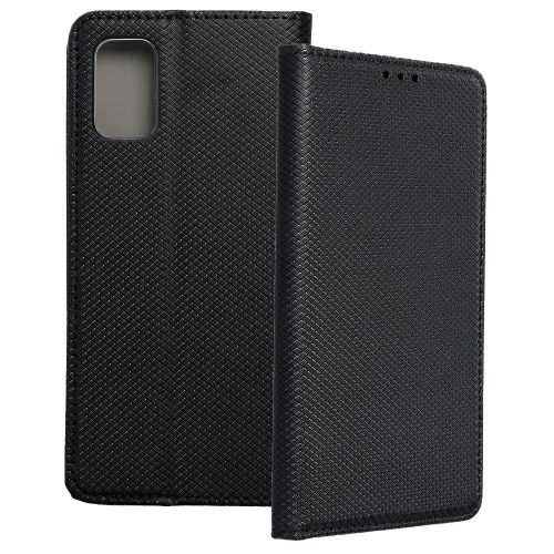 Samsung Galaxy A03s könyvtok, fliptok, telefon tok, bankkártyatartós, mágneszáras, fekete, Smart Case book