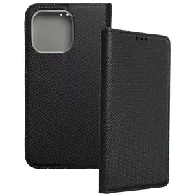   iPhone 13 Pro Max könyvtok, fliptok, telefon tok, bankkártyatartós, mágneszáras, fekete, Smart Case book