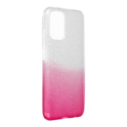iPhone 13 szilikon tok, hátlaptok, telefon tok, csillámos, pink-ezüst