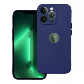   iPhone 13 Pro szilikon tok, hátlaptok, telefon tok, matt, sötétkék, Soft