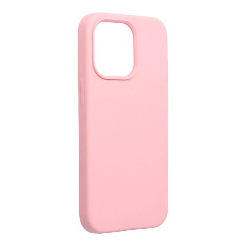 iPhone 13 Pro szilikon tok, hátlaptok, telefon tok, velúr belsővel, matt, rózsaszín, Silicone Premium