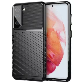   Samsung Galaxy S21 Plus 5G (S21+ 5G) szilikon tok, hátlap tok, ütésálló, fekete, Thunder