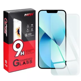   iPhone 13 / 13 Pro / 14 / 16e / 17e üvegfólia, tempered glass, előlapi, kijelzővédő, edzett, 10db/csomag