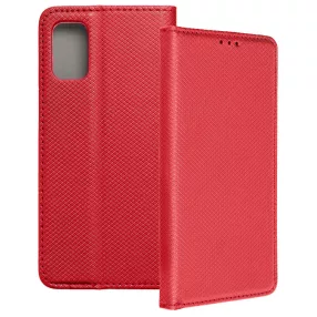   Xiaomi Redmi 9T / Poco M3 könyvtok, fliptok, telefon tok, mágneszáras, piros, Smart Case book