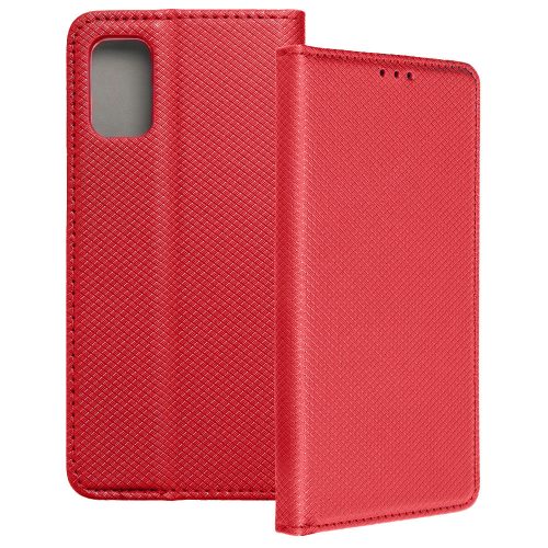 Xiaomi Redmi 9T / Poco M3 könyvtok, fliptok, telefon tok, mágneszáras, piros, Smart Case book