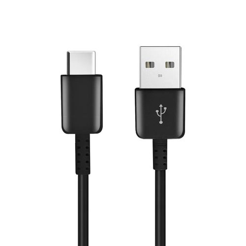 USB-C (Type-C) adatkábel, töltőkábel, USB-USB-C, fekete, 2A 1m, HD21