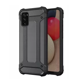   Samsung Galaxy A03s hátlap tok, telefon tok, ütésálló, fekete, Armor