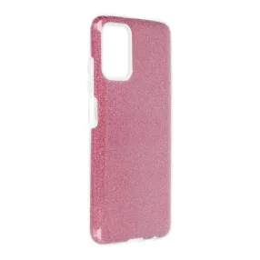   Samsung Galaxy A03s szilikon tok, hátlaptok, telefon tok, csillámos, pink, Shining Case