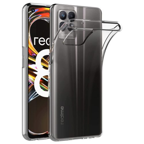 Realme 8i szilikon tok, hátlaptok, telefon tok, vékony, átlátszó, 0.5mm