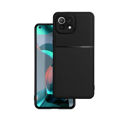 Xiaomi Mi 11 Lite 4G / 5G / 11 Lite 5G NE hátlap tok, telefon tok, stílusos, prémium, fekete, Noble Case