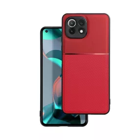   Xiaomi Mi 11 Lite 4G / 5G / 11 Lite 5G NE hátlap tok, telefon tok, stílusos, prémium, piros, Noble Case