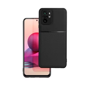   Xiaomi Redmi Note 10 / Note 10S hátlap tok, telefon tok, stílusos, prémium, fekete, Noble Case