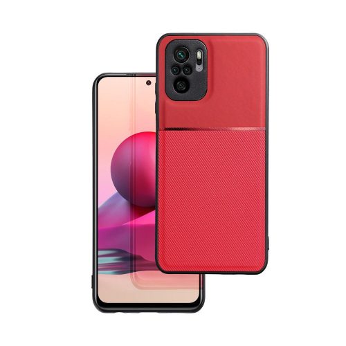 Xiaomi Redmi Note 10 Pro hátlap tok, telefon tok, stílusos, prémium, piros, Noble Case