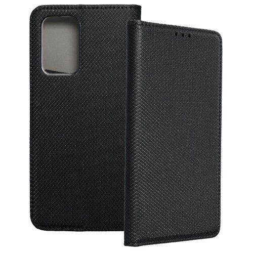 Samsung Galaxy A73 5G könyvtok, fliptok, telefon tok, bankkártyatartós, mágneszáras, fekete, Smart Case book