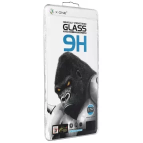   Samsung Galaxy S22 5G üvegfólia, tempered glass, előlapi, 3D, edzett, hajlított, fekete kerettel, prémium, X-One ujjlenyomat-olvasó kompatibilis