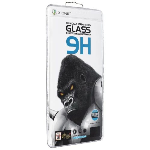Samsung Galaxy S22 5G üvegfólia, tempered glass, előlapi, 3D, edzett, hajlított, fekete kerettel, prémium, X-One