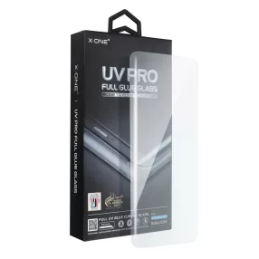   Samsung Galaxy S22 Ultra 5G üvegfólia, tempered glass, előlapi, UV, edzett, hajlított, prémium, X-One ujjlenyomat-olvasó kompatibilis