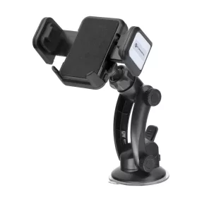   Autós mobiltelefon tartó, szellőzőnyílásra helyezhető, tapadókorongos, 360 fokban elfordítható, fekete, Forcell Chrom III