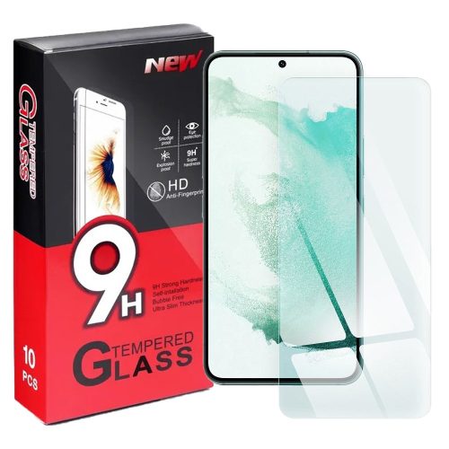 Samsung Galaxy S22 5G / S23 5G üvegfólia, tempered glass, előlapi, edzett, 10db/csomag