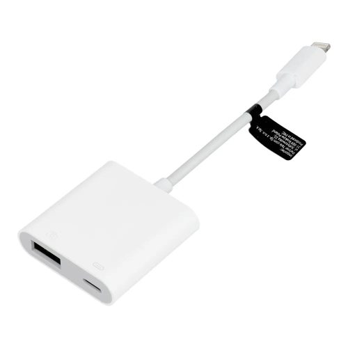 iPhone 8pin - USB / Type-C kameraadapter, fehér, JH-0510
