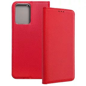   Realme 9 5G / Realme 9 Pro 5G könyvtok, fliptok, telefon tok, bankkártyatartós, mágneszáras, piros, Smart Case book