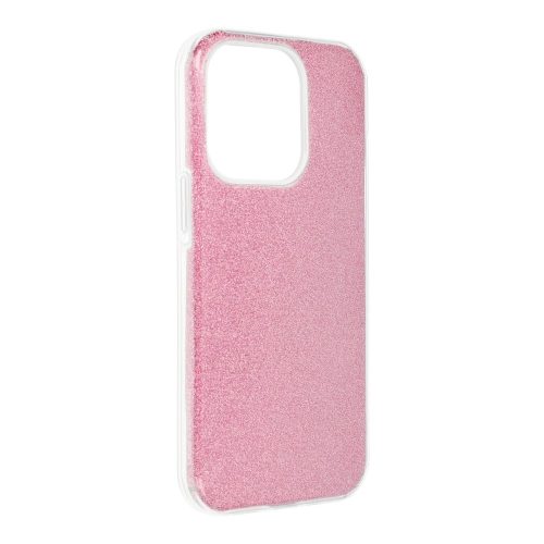 iPhone 14 Pro szilikon tok, hátlaptok, telefon tok, csillámos, pink