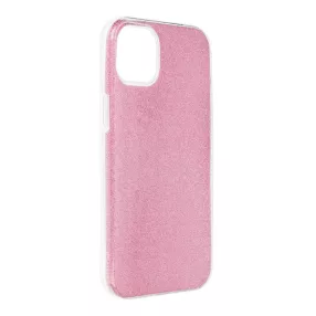   iPhone 14 Plus szilikon tok, hátlaptok, telefon tok, csillámos, pink, Shining Case