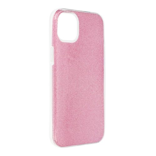 iPhone 14 Plus szilikon tok, hátlaptok, telefon tok, csillámos, pink