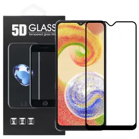   Samsung Galaxy A03 / A04 / A04e üvegfólia, tempered glass, előlapi, 5D, edzett, hajlított, fekete kerettel
