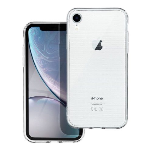 iPhone XR szilikon tok, hátlaptok, telefon tok, vastag, átlátszó, kamera védelemmel, 2mm