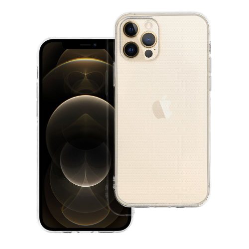iPhone 12 Pro Max szilikon tok, hátlaptok, telefon tok, vastag, átlátszó, kamera védelemmel, 2mm, Clear