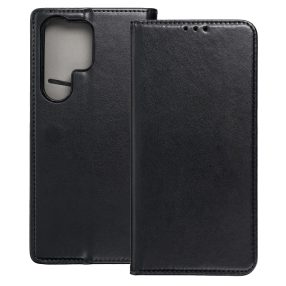   Samsung Galaxy S23 Ultra 5G könyvtok, fliptok, telefon tok, bankkártyatartós, mágneszáras, fekete, Smart Magneto