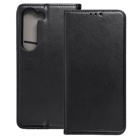   Samsung Galaxy S23 5G könyvtok, fliptok, telefon tok, bankkártyatartós, mágneszáras, fekete, Smart Magneto