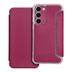   Samsung Galaxy S23 Plus 5G (S23+ 5G) könyvtok, fliptok, telefon tok, bankkártyatartós, mágneszáras, erősített sarkú, bordó, Piano Book