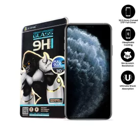   Samsung Galaxy S23 5G üvegfólia, tempered glass, előlapi, 3D, edzett, hajlított, fekete kerettel, prémium, X-One ujjlenyomat-olvasó kompatibilis