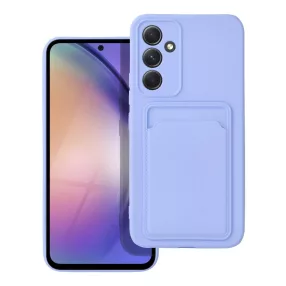   Samsung Galaxy A54 5G szilikon tok, hátlap tok, telefon tok, bankkártya tartóval, lila, Card