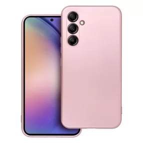   Samsung Galaxy A54 5G szilikon tok, hátlaptok, telefon tok, mikroszálas belsővel, rózsaszín, Metallic