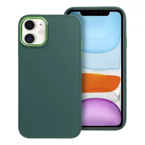   iPhone 11 szilikon tok, hátlaptok, telefon tok, matt, zöld, Frame