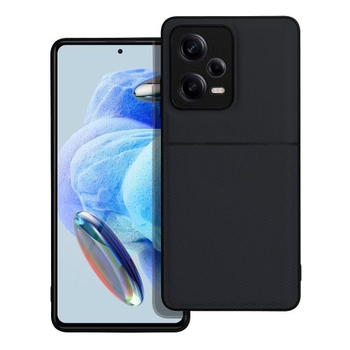 Xiaomi Redmi Note 12 Pro 5G (Globál) hátlap tok, telefon tok, stílusos, prémium, fekete, Noble Case