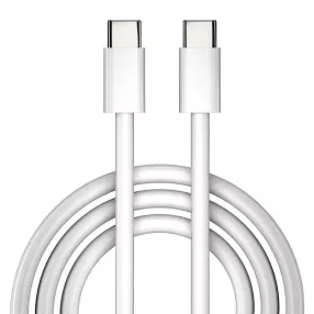   USB-C - USB-C (Type-C) adatkábel, töltőkábel, fehér, 2A 1m, HD23