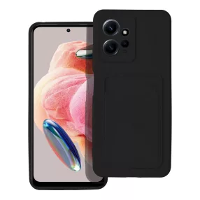   Xiaomi Redmi Note 12 4G szilikon tok, hátlap tok, telefon tok, bankkártya tartóval, fekete, Card