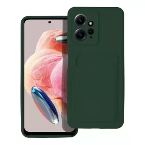   Xiaomi Redmi Note 12 4G szilikon tok, hátlap tok, telefon tok, bankkártya tartóval, zöld, Card